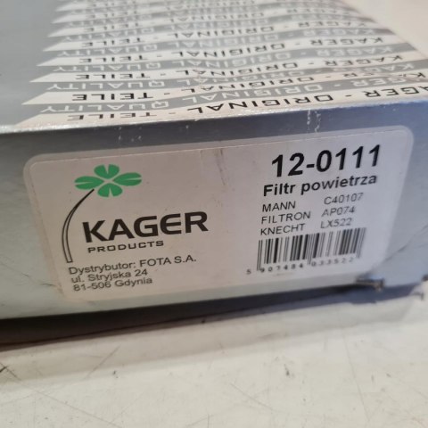 FORD MONDEO I II FILTR POWIETRZA KAGER 12-0111
