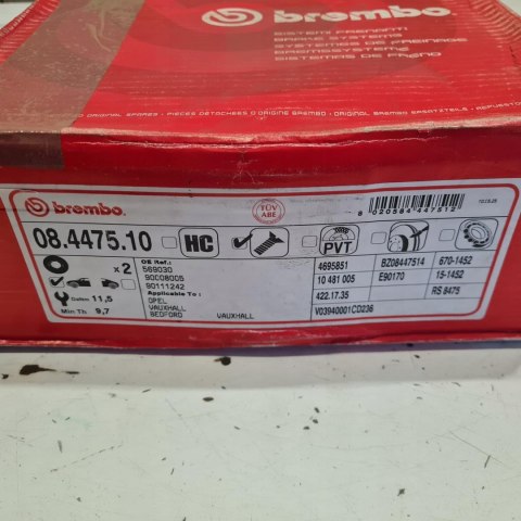 OPEL ASTRA F VECTRA A TARCZE HAMULCOWE KOMPLET BREMBO 08.4475.10