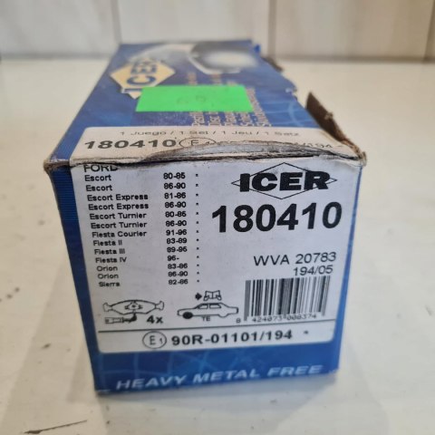 FORD ESCORT IV FIESTA V ORION II KLOCKI HAMULCOWE ICER 180410