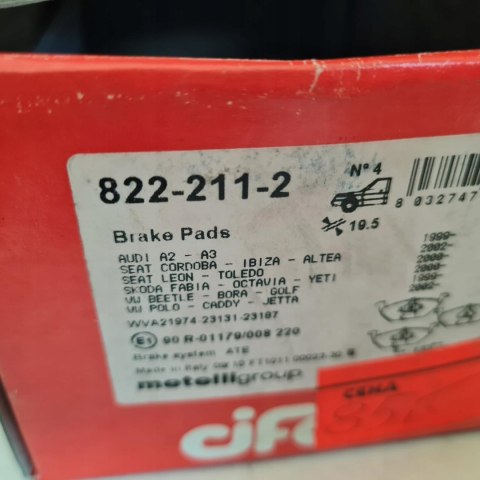 AUDI SEAT SKODA VOLKSWAGEN KLOCKI HAMULCOWE CIFAM 822-211-2