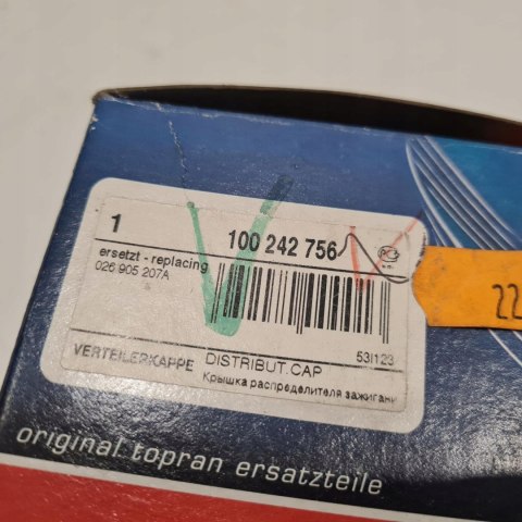 AUDI 80 SEAT CORDOBA VW GOLF KOPUŁKA APARATU ZAPŁONOWEGO TOPRAN 100242756