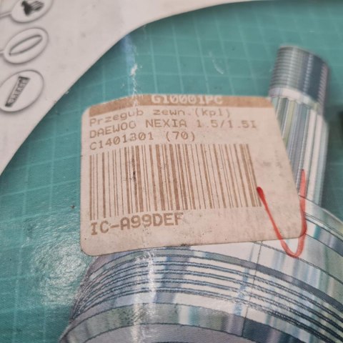 DAEWOO LANOS NEXIA PRZEGUB NAPĘDOWY ZEWNĘTRZNY PASCAL G10001PC