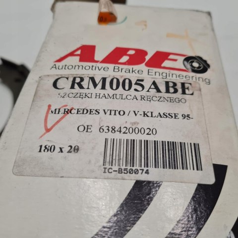 MERCEDES V KLASA VITO W638 SZCZĘKI HAMULCOWE KOMPLET ABE CRM005ABE