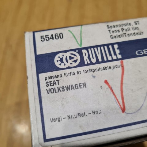 VW BORA GOLF IV POLO LUPO ROLKA NAPINAJĄCA PASEK ROZRZĄDU RUVILLE 55460